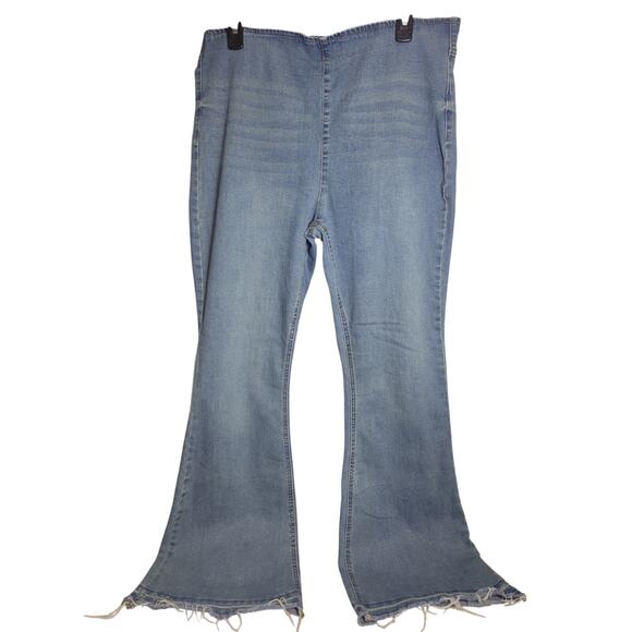 No Boundaries Denim Blue Jeans Flare Wide Leg Medium Wash Womens/Junior XL 15/17 - Picture 1 of 6